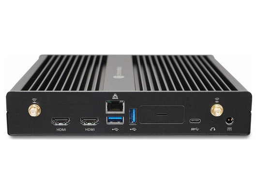 The AOPEN Chromebox Commercial 3 is a robust mini-PC powered by an Intel Core i5 processor, 8GB of DDR4 RAM, and a fast 128GB SSD. Designed for commercial environments, it supports up to four displays via dual HDMI 2.1 outputs and includes comprehensive connectivity like Wi-Fi 6, Bluetooth 5.2, and Gigabit Ethernet. With a compact, fanless design and Chrome OS, it ensures streamlined deployment, secure management, and a 3-year commercial warranty for long-term peace of mind.