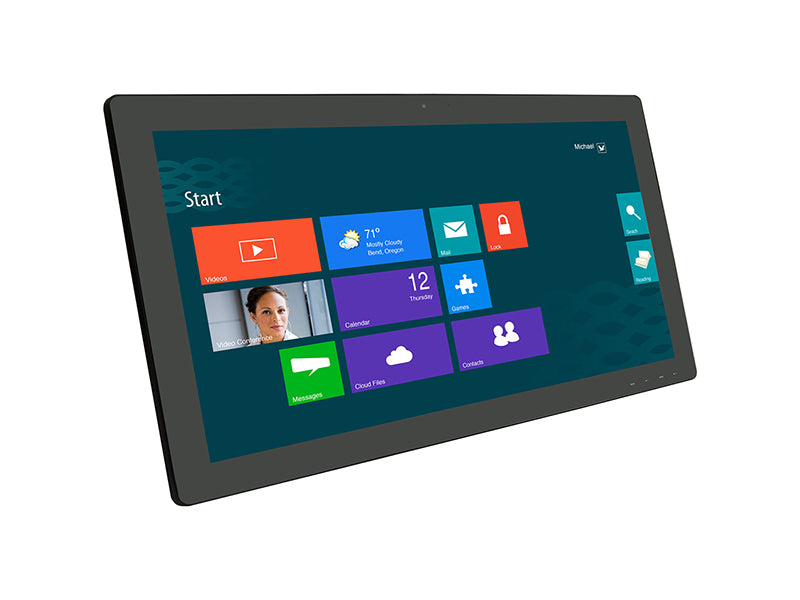 PLANAR PCT2785 Helium 27in touchscreen webcam monitor, black, zero bezel, HID, PCAP multi-touch, FHD IPS LED LCD, VGA HDMI DP USB Hub, mic, speakers