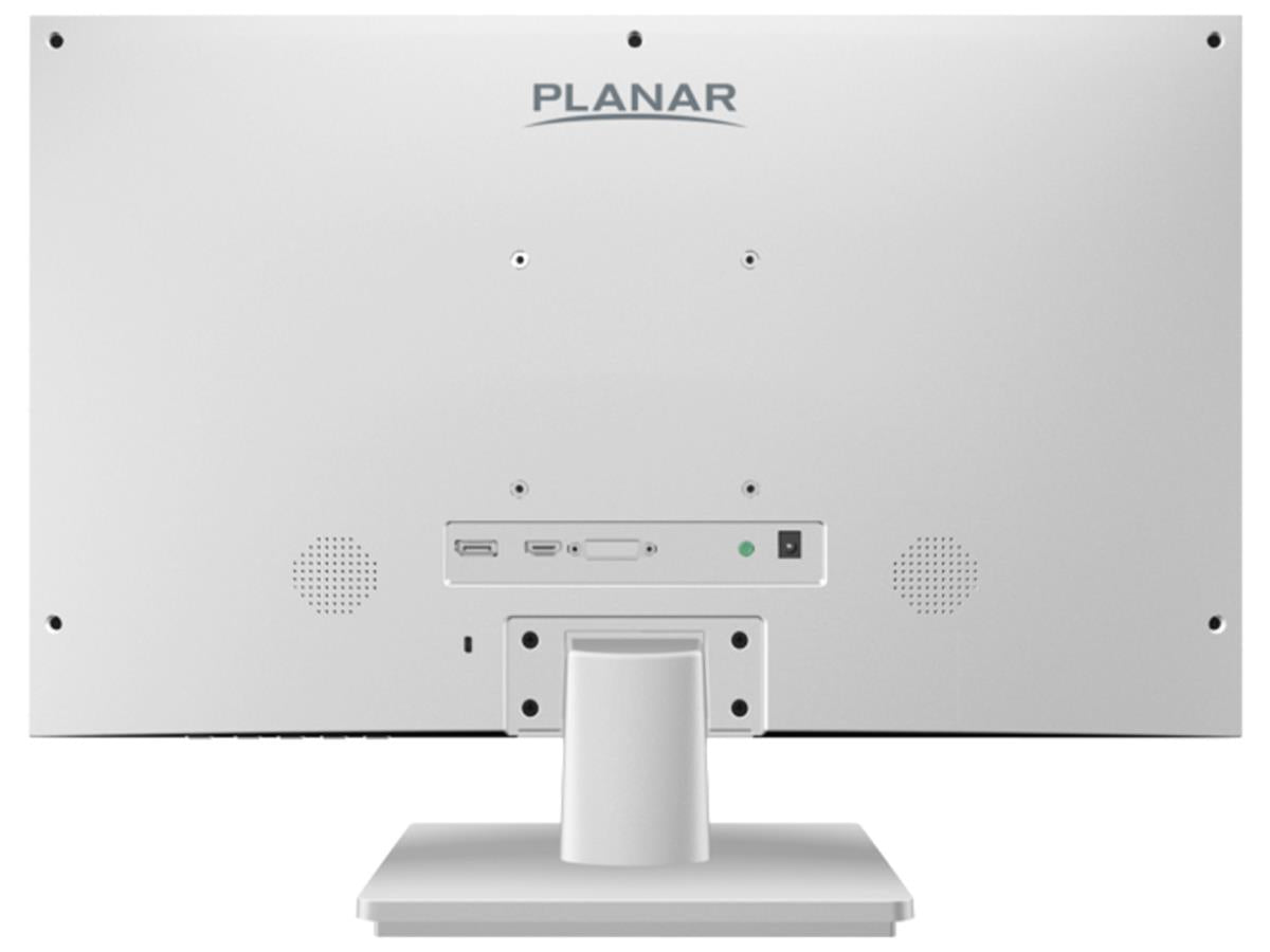 PLANAR PXN2490MW-WH 24in monitor, white 2k WQHD IPS LED LCD, narrow bezel, HDMI, DP, DVI, speakers. DC power.