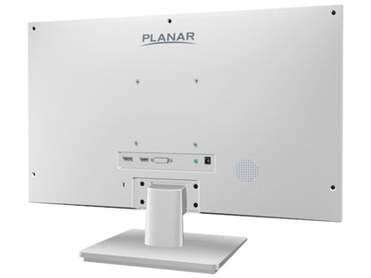 PLANAR PXN2490MW-WH 24in monitor, white 2k WQHD IPS LED LCD, narrow bezel, HDMI, DP, DVI, speakers. DC power.