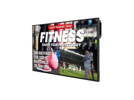 PLANAR URP65 65in display, UHD, E-LED backlight, 500 nit, 24x7, multi-source viewing, speakers, non-wireless, TAA