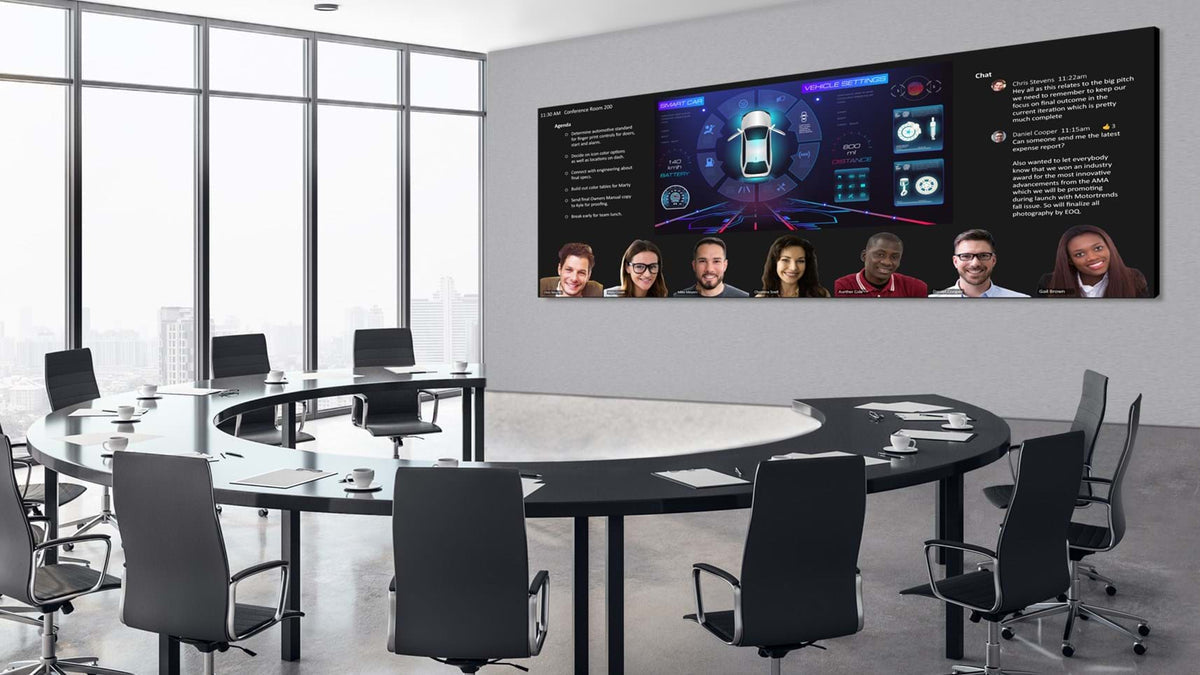 Mur vidéo PLANAR UC complet 198 pouces 32:9 P1.2 avec contrôleur et support