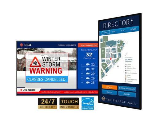 Planar SLP43-T, 43in UHD Touchscreen Display, 400nit, 24x7, speakers, landscape &amp; portrait, 20pt PCAP touch. ENERGY STAR.