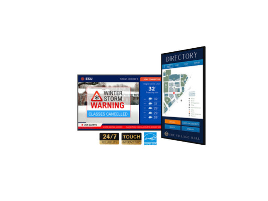 Planar SLP75-T, 75in UHD Touchscreen Display, 400 nit, 24x7, speakers, landscape &amp; portrait, 20pt PCAP touch. ENERGY STAR.