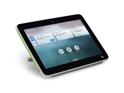 The HP Poly TC10 White Touch Controller offers intuitive video conferencing control in a secure, TAA-compliant design. With a 10.25-inch interactive display, 1280 x 800 resolution, and support for Ethernet and wireless technologies, it's ideal for streamlined meeting room management. GSA and JITC certifications make it suitable for government and enterprise use.