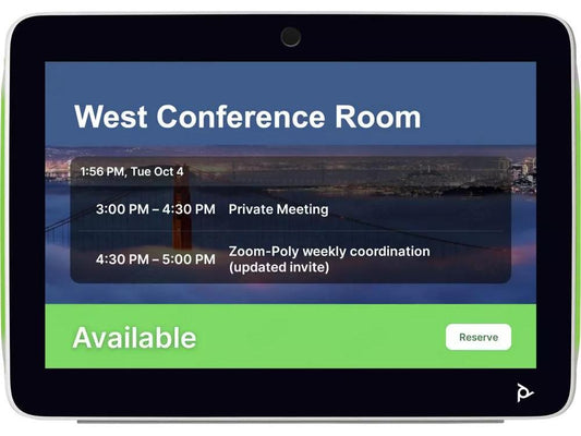 The HP Poly TC10 White Touch Controller offers intuitive video conferencing control in a secure, TAA-compliant design. With a 10.25-inch interactive display, 1280 x 800 resolution, and support for Ethernet and wireless technologies, it's ideal for streamlined meeting room management. GSA and JITC certifications make it suitable for government and enterprise use.