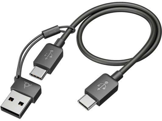 Casque Poly Voyager Focus 2 USB-C avec BT700 et adaptateur USB-C/A