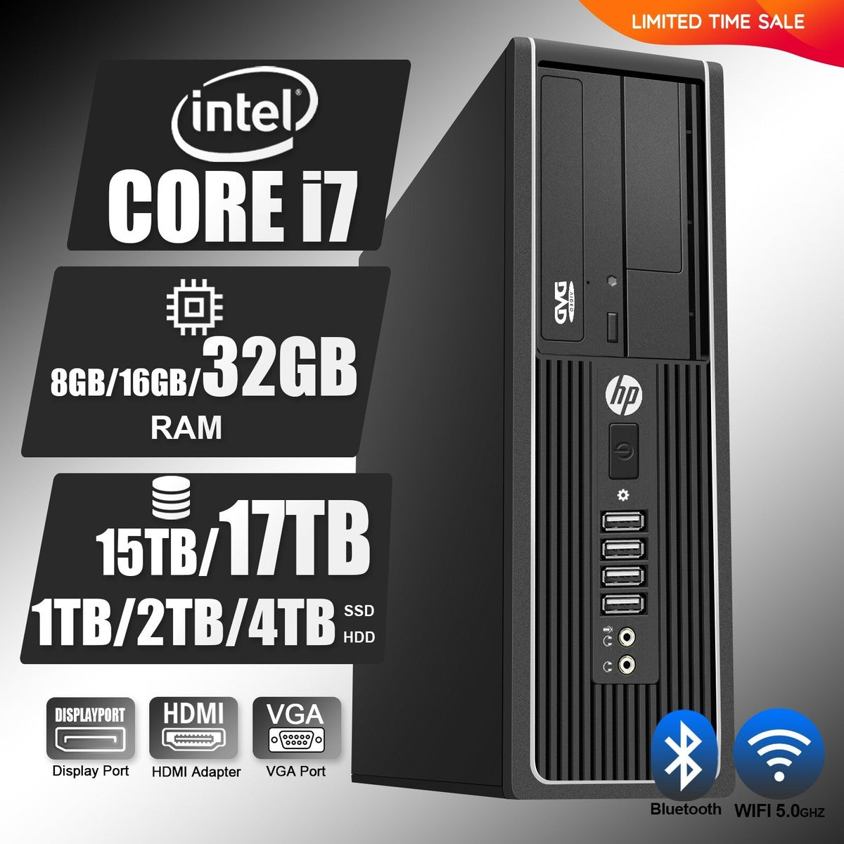 Station de travail HP Z4G5TWR W32423 Xeon 32 Go 2 To Tour