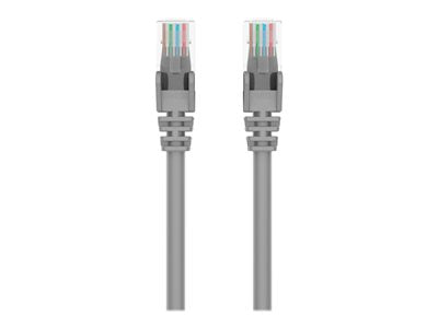Câble de raccordement RJ45 UTP Cat5e Belkin 6 pouces, anti-accroc, gris