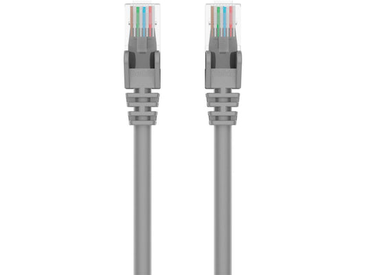 The Belkin C5E,UTP,RJ45M/M 6-inch patch cable is a compact, high-speed networking solution for close-proximity devices. Designed with unshielded twisted pair (UTP) technology and snagless RJ45 male connectors on both ends, it ensures seamless Ethernet connectivity in tight spaces. Its durable gray casing and TAA compliance make it ideal for both commercial and government applications.