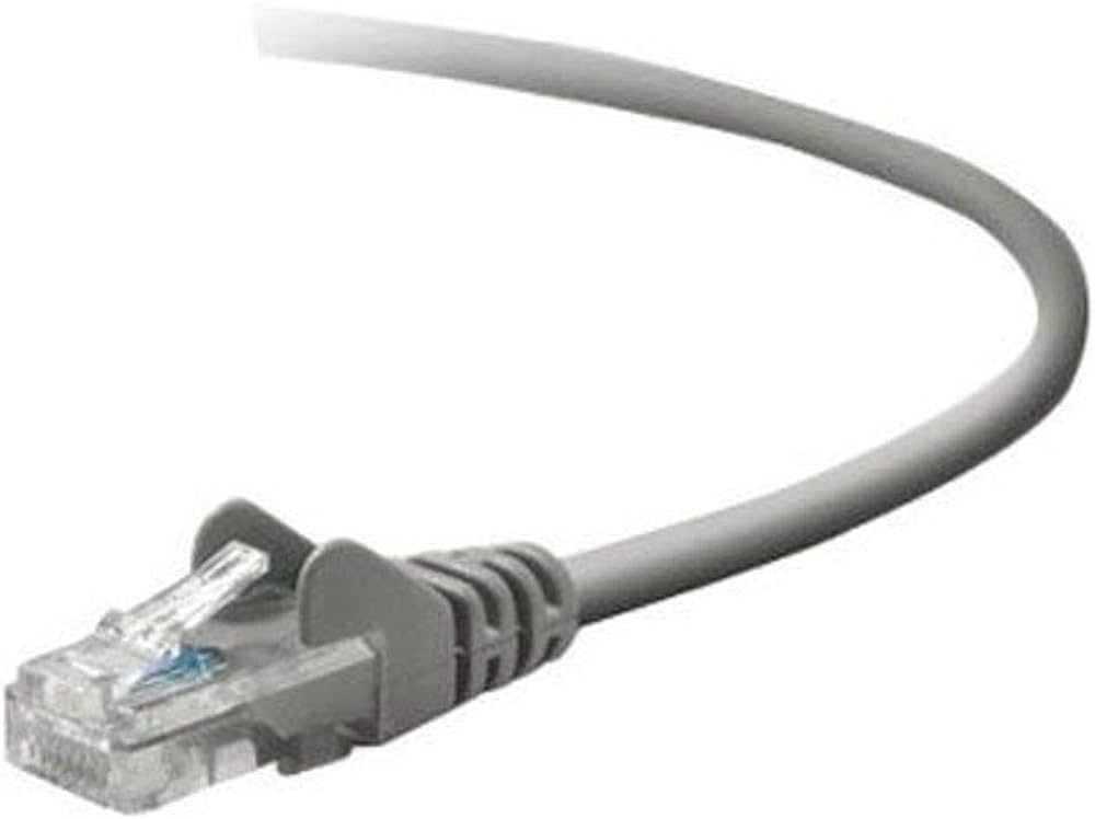 Câble de raccordement RJ45 UTP Cat5e Belkin 6 pouces, anti-accroc, gris