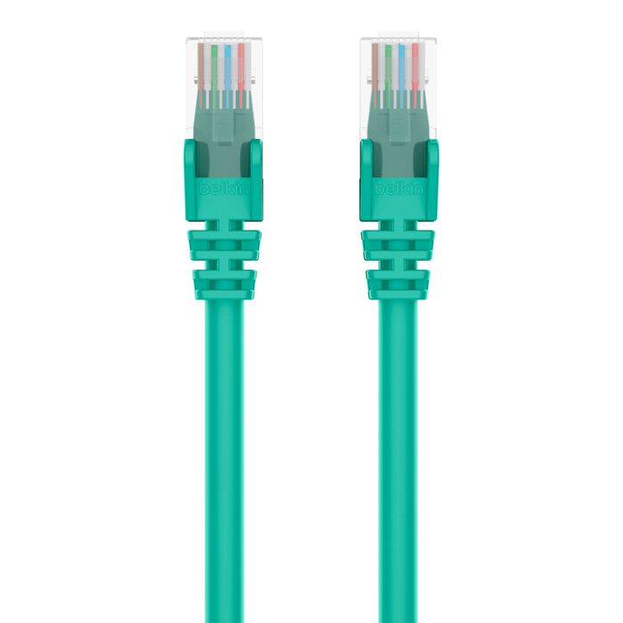 Câble croisé Belkin CAT6 vert 4,2 m, RJ-45, anti-accroc