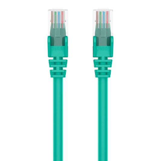 Câble croisé Belkin CAT6 vert 4,2 m, RJ-45, anti-accroc