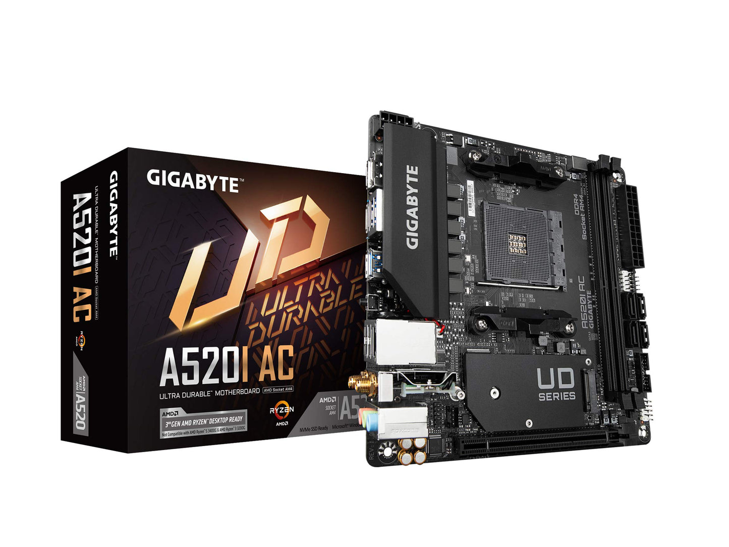 GIGABYTE A520I AC Mini ITX AM4 Motherboard