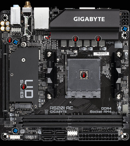 GIGABYTE A520I AC Mini ITX AM4 Motherboard