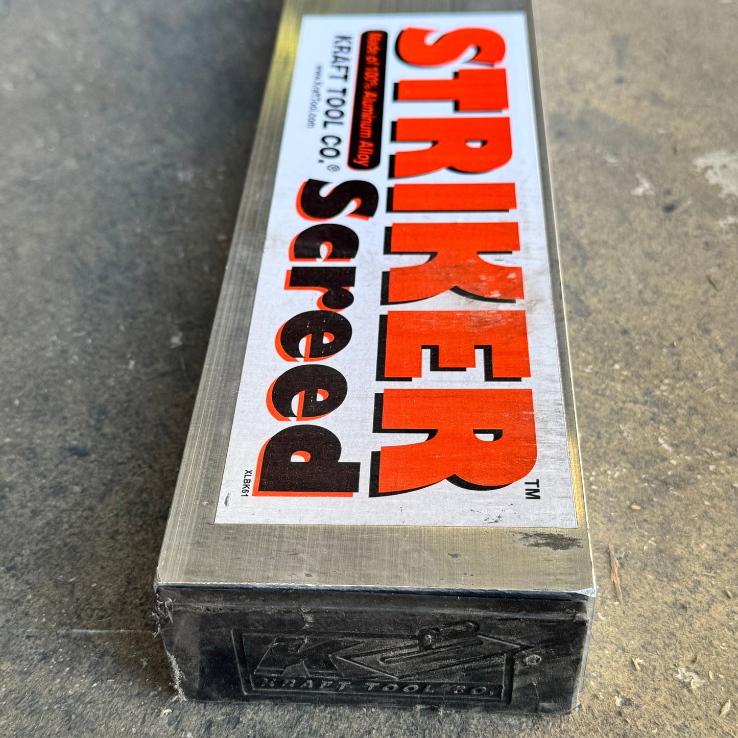 KRAFT TOOL CO. ALUMINUM Screed 192”x1 1/2”x3 1/2” CC616AL