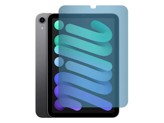 This TARGUS screen protector is designed for the iPad mini 6th gen (8.3-inch), featuring a 45% blue light reduction plus an antimicrobial coating for enhanced viewing comfort and hygiene. It comes with dual attachment methods and a 2-year limited warranty, offering convenience and peace of mind for mobile productivity.