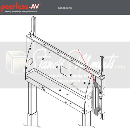 Gestionnaire de cordons d'alimentation PEERLESS ACC-ML3ECW pour SR598ML3E