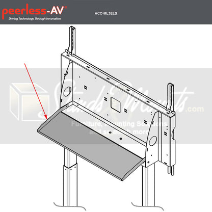 Étagère pour clavier Peerless ACC-ML3ELS pour chariot de moniteur SR598ML3E