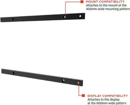 PEERLESS ACC-V600X Accessory Adaptor Rails, 600x400mm Mount