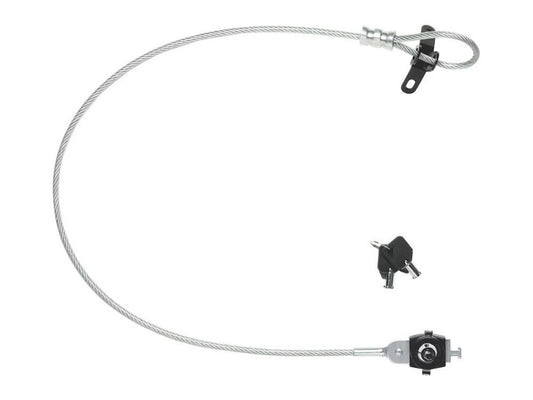Peerless Armor Lock Plus ACC 020 is a rugged security cable lock designed to safeguard mounted projectors against unauthorized removal. Featuring a robust Kensington lock mechanism, this solution includes a high-strength cable and an attachment plate ideal for projector mounts. With its black finish and a weight capacity up to 30 lb, it offers both security and sleek integration for AV installations.