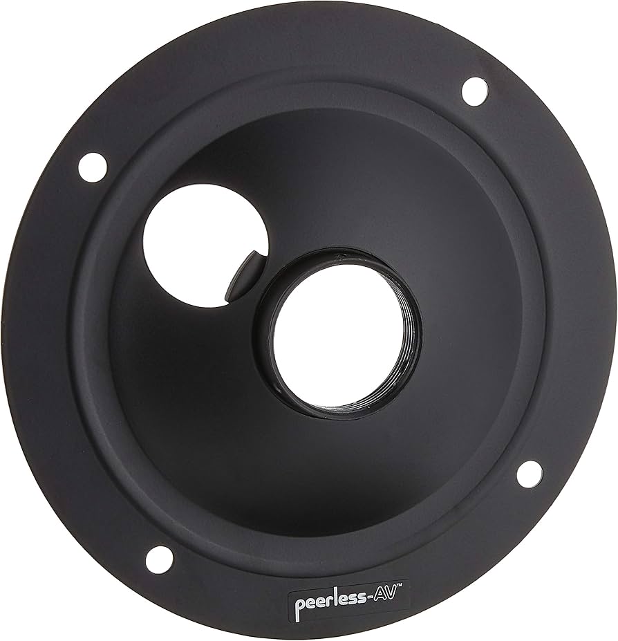Plaque de plafond ronde Peerless ACC570, acier noir, raccord NPT 1,5"