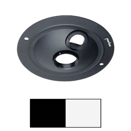 Plaque de plafond ronde Peerless ACC570, acier noir, raccord NPT 1,5"