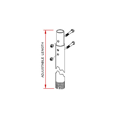 PEERLESS 5–7 ft Adjustable Extension Column, Black, ADD0507
