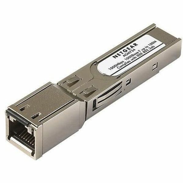 NETGEAR ProSAFE AGM734 1000BASE-T SFP RJ45 Module, 1 Gbps, 100m