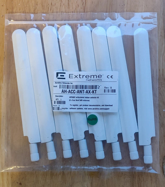 EXTREME NETWORK AP650X Indoor Antenna Kit, 8x Dual Band 5dBi