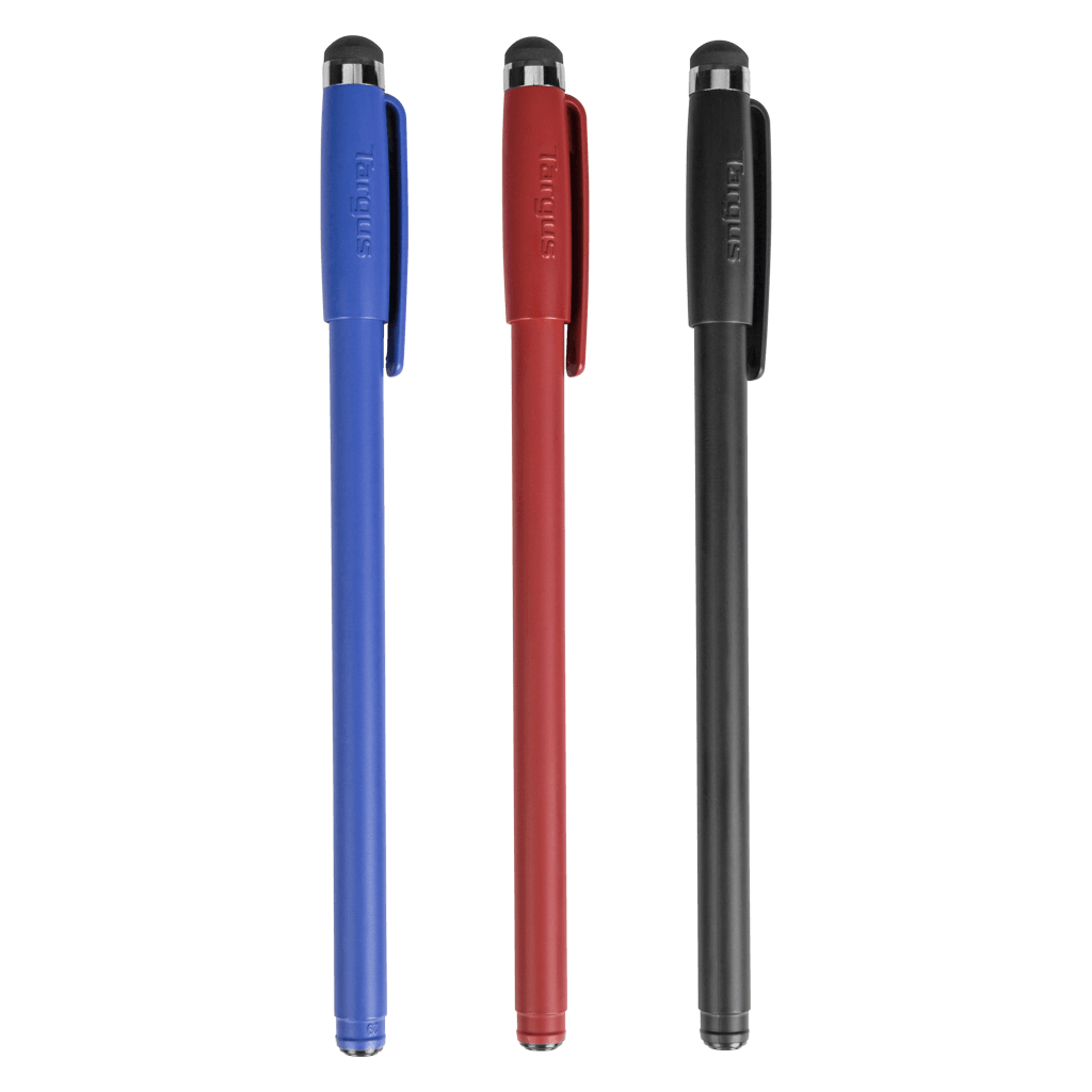 Lot de 3 stylets et stylos Targus – Noir/Bleu/Rouge (AMM0601TBUS)