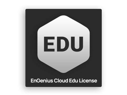 The ENGENIUS EDU (E-Rate) bundle provides a comprehensive 7-year solution for managing a single access point with robust support and advanced cloud services. It includes an AP Pro license, manufacturing warranty, and technical support, ensuring long-term network reliability. Cloud Pro services offer advanced diagnostics, auto updates, and remote access capabilities, ideal for education-focused IT environments.