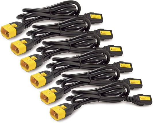 APC Power Cord Kit (6x), Locking C13 to C14, 2ft, Blue