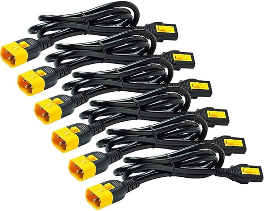 Kit de cordons d'alimentation APC (lot de 6), verrouillables C13 à C14, 90 cm, rouge