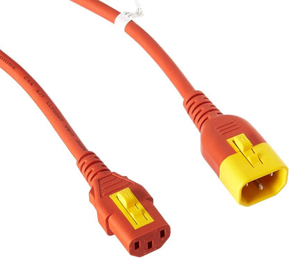 APC Power Cord Kit, Locking C13 to C14, 0.9m, Orange (6-pack)