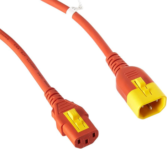 Kit de cordons d'alimentation APC, verrouillables C13 vers C14, 0,9 m, orange (lot de 6)
