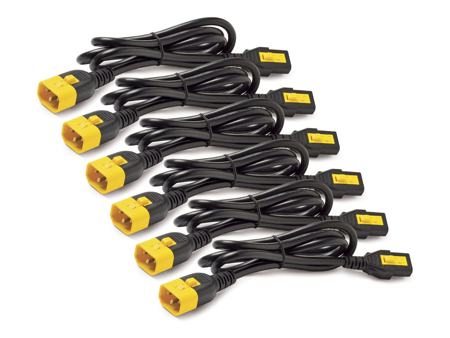 APC Power Cord Kit, Locking C13 to C14, 0.9m, Orange (6-pack)