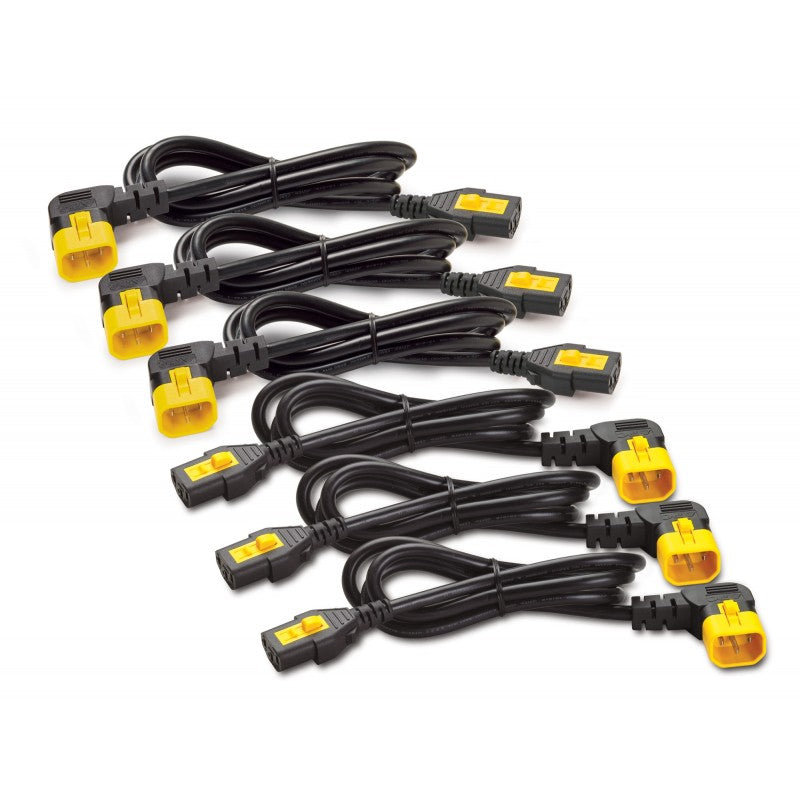 Kit de cordons d'alimentation APC AP8704R-WW 1,2 m, verrouillage C13 vers C14 (lot de 6)