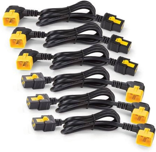 Kit de cordons d'alimentation APC, verrouillage C19 vers C20 (90°), 1,2 m, lot de 6