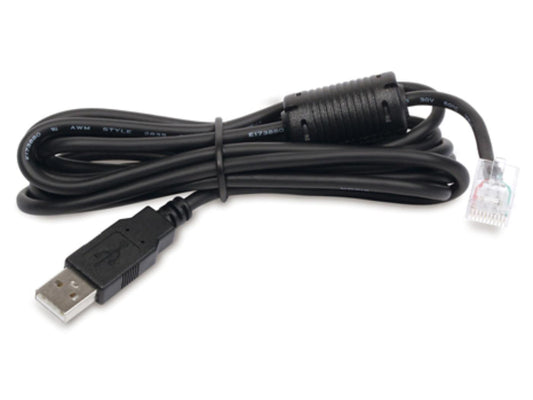 APC's AP9827 is a high-quality 6-foot USB cable featuring a 4-pin USB Type A male connector to an RJ-45 male plug. Designed with keyed connectivity for secure and reliable data transfer, it's ideal for specialized PC applications requiring TAA compliance and robust build quality.