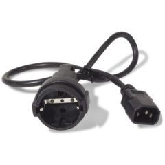 APC Power Cord C14 to Schuko CEE7/7, 10A, 230V, 0.6m, Black