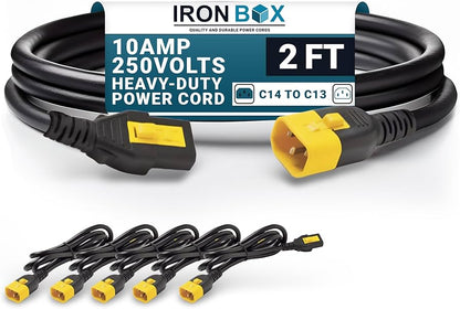 Kit de cordons d'alimentation APC AP9890, C14 vers C13, 60 cm, 10 A, noir