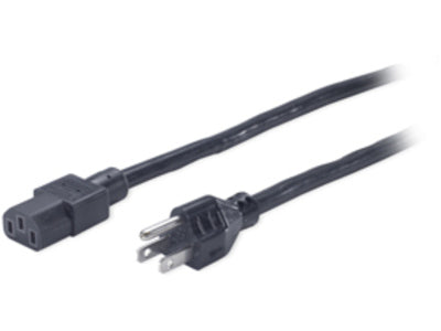 The APC AP9893 Power Cord offers a reliable way to connect devices with a C13 inlet to standard NEMA 5-15P outlets. With an 8-foot length and durable black construction, this UL-compliant cord is ideal for powering computing and networking hardware. Designed and TAA-compliant for government or enterprise environments, it ensures compatibility and compliance.