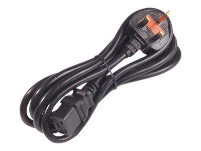 APC Power Cord, 16A, C19 to UK Plug, 2.44M, Black (AP9895)
