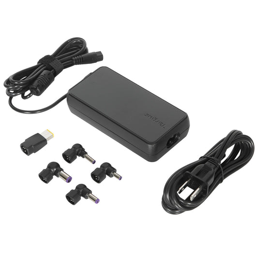 Chargeur secteur pour ordinateur portable Targus 90 W avec adaptateur USB - Noir