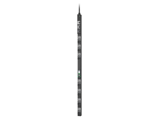 APC NetShelter Rack PDU offers robust vertical power distribution with 42 outlets, optimized for high-efficiency environments. Designed for 3-phase 208V deployments, it delivers up to 8.6kW of power via a NEMA L21-30P connector. Ideal for dense rack configurations, the unit includes a 3-year repair or replace warranty for added assurance.