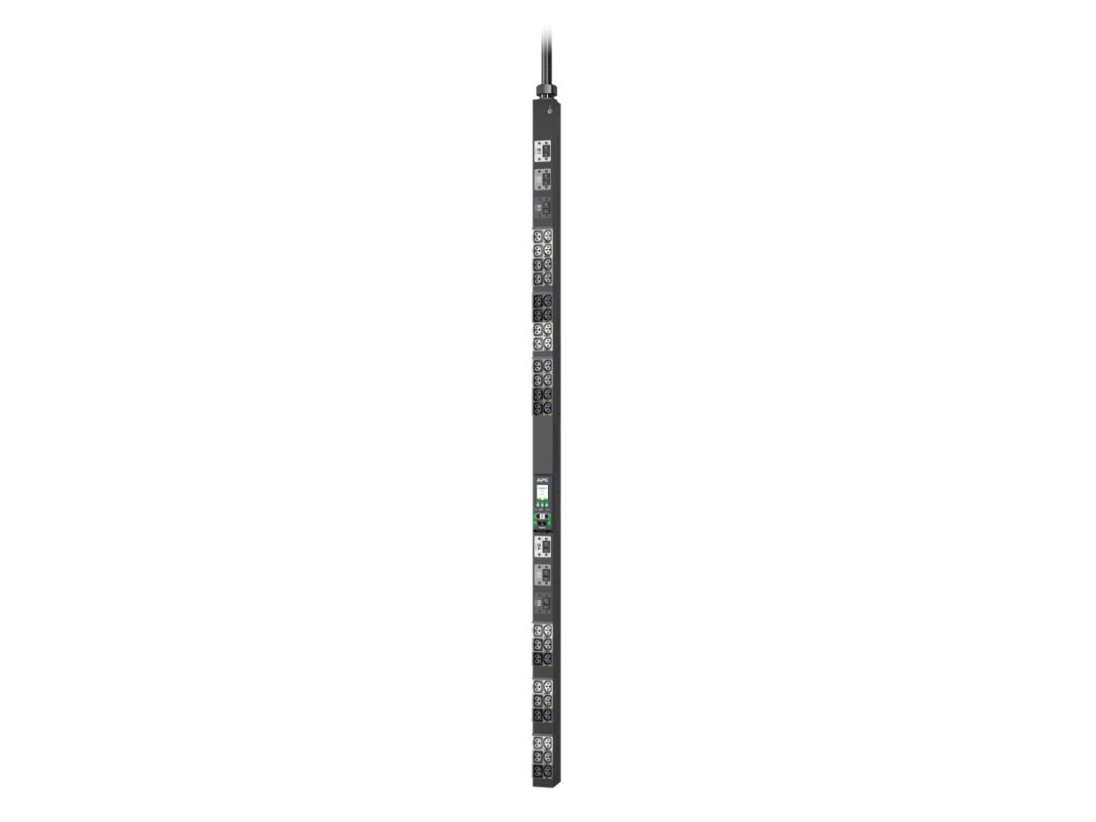 The APDU10451SW is a high-performance, rack-mountable switched PDU from APC's NetShelter line. Designed for demanding IT environments, it delivers 14.4KW of power at 208V across three phases and supports up to 50A via a CS8365C input. With 42 total output connectors including C13, C15, C19, and C21 configurations, this PDU is engineered for secure, efficient power distribution, featuring Ethernet connectivity and compliance with TAA and BAA regulations for federal deployments.