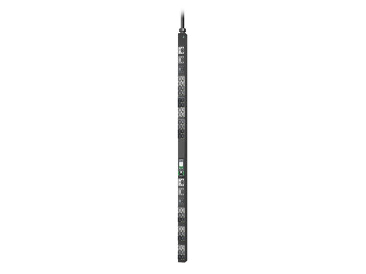 The APDU10451SW is a high-performance, rack-mountable switched PDU from APC's NetShelter line. Designed for demanding IT environments, it delivers 14.4KW of power at 208V across three phases and supports up to 50A via a CS8365C input. With 42 total output connectors including C13, C15, C19, and C21 configurations, this PDU is engineered for secure, efficient power distribution, featuring Ethernet connectivity and compliance with TAA and BAA regulations for federal deployments.