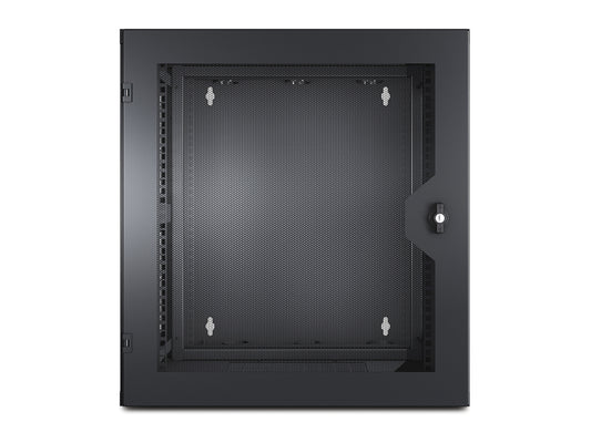 The APC NetShelter WX 13U Wall-Mount Enclosure delivers a secure and compact rack solution ideal for environments with limited floor space. Featuring a vented front door and 200 lb load capacity, it is tailored for edge computing applications. It comes in a 13U, 24.84"-deep format, finished in a professional black color and backed by a 5-year repair or replace support plan.