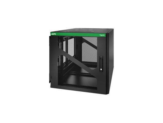 APC NetShelter 12U Wallmount Rack Enclosure Cabinet Side Mount UPS Depth - Efficient and secure edge computing solution when floor space is limited - 12U, 800mm deep, max. load 350lb